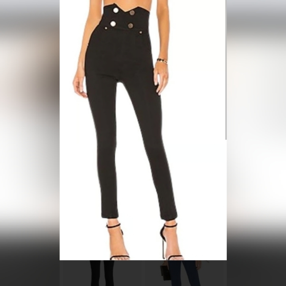 High-Waisted Black Skinny Pants - Picture 2 of 6
